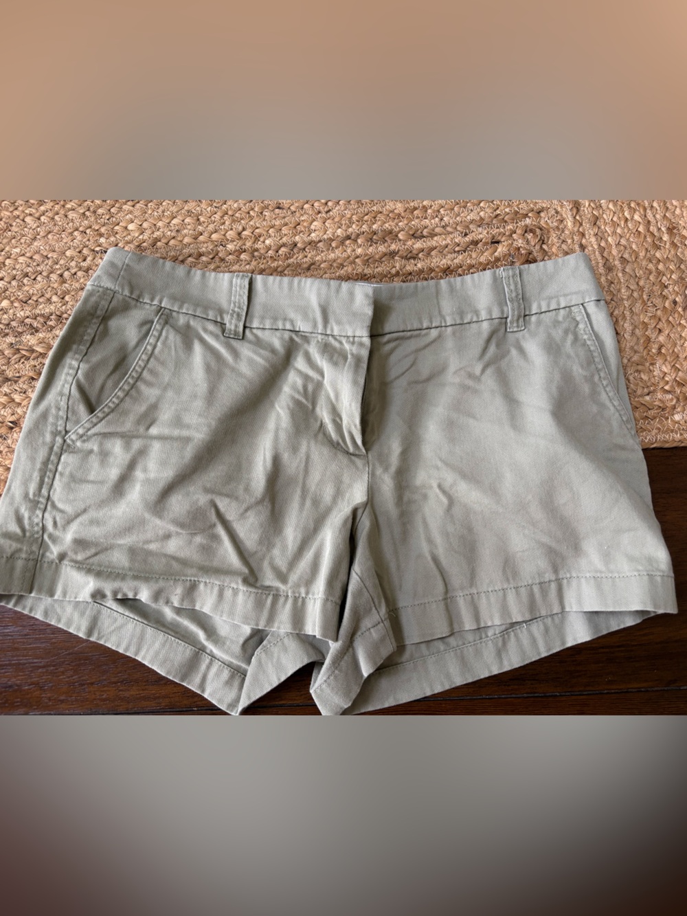 J. Crew Women's Chino Shorts in Light Olive